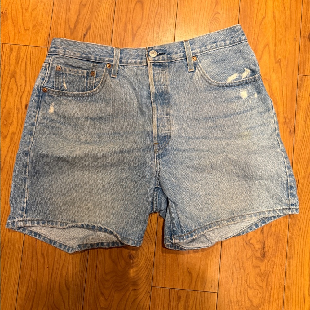 Levi's Light Blue Denim Jean Shorts
